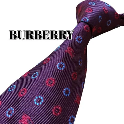 Burberry Wine Red All-Over Pattern Made in Italy Used - Image 1 of 4
