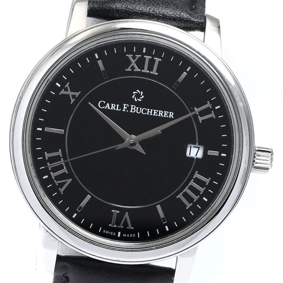 Reloj automático para hombre CARL F.BUCHER Adamavi 10314.08 fecha esfera negra_879296 Foto 1 de 4