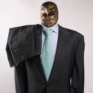 Nuevo sin etiquetas Traje de viaje Canali de lana pura azul medianoche 50US/60IT - Imagen 1 de 21