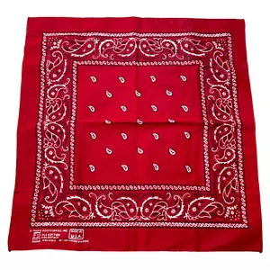 Vintage Paris Accessories INC. Bandana Red Made In The USA RN13960 21"x 21" - Picture 1 of 6