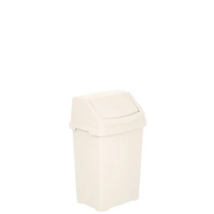 Cubo de basura de plástico con tapa abatible pequeño de 8 L para tocador de baño de cocina - Imagen 1 de 10
