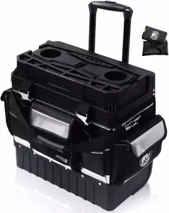 18 Zoll rollende Werkzeugtasche mit Rädern, Taschen Organizer, schwarz - Bild 1 von 7