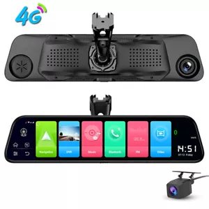 12" touch screen rearview mirror Andriod 8.1 gps car dash camera special bracket - Picture 1 of 9