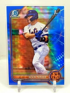 NON AUTO 2022 Bowman Chrome 1st Kevin Parada Blue Refractor 111/150 Mets ROOKIE - Picture 1 of 2