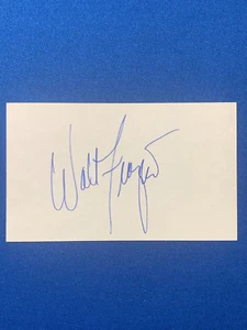 WALT FRAZIER HOF SIGNED 3x5 INDEX CARD 2x NBA CHAMPION NY KNICKS PSA DNA - Picture 1 of 3