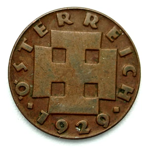 1929 Austria 2 Groschen Coin, km2837 - Beautiful Coin ๐ฆ๐น Free Shipping!!! - Picture 1 of 2