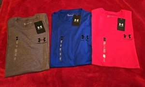 UNDER ARMOUR Sportstyle Left Chest T-Shirt 3 Stück (grau, blau, rot) Gr. L Neu - Bild 1 von 7