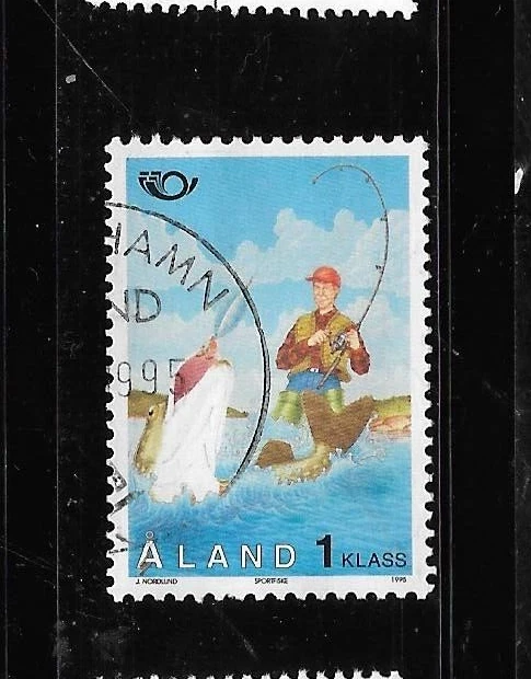 ALAND SC#117 1995 PESCA ANTIGUA VINTAGE DEFINITIVA USADA XF SELLOS RECIENTES Foto 1 de 1