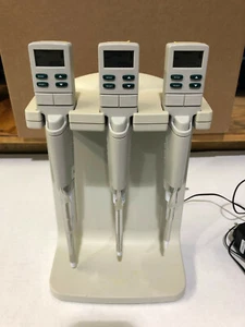 Rainin E3 Rapid Charge Stand , Lot Code# 0511 , With 3 Auto Pipettes - Picture 1 of 4