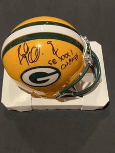 Bob Kuberski Super Bowl XXXI Green Bay Packers Auto Signed Mini Helmet ~ JSA COA - Picture 1 of 5