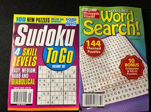 Take A Break Puzzles Books - 1 SUDOKU / 1 WORD SEARCH - Imagen 1 de 6