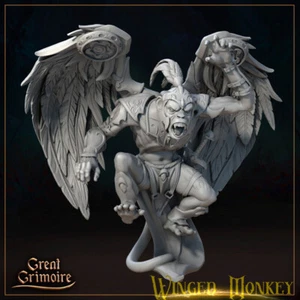 Winged Monkey A | Great Grimoire | RPG D&D Wargaming 3D Printed Mini - Picture 1 of 1