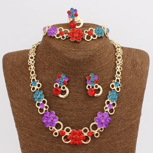Multi color Fashion gold plated Jewellery set - Picture 1 of 3