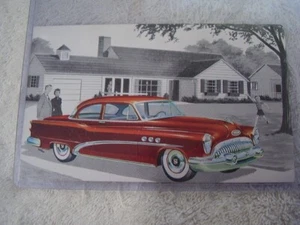 1953 BUICK 2DR  SEDAN  DEALER POSTCARD   ORIGINAL - Picture 1 of 2