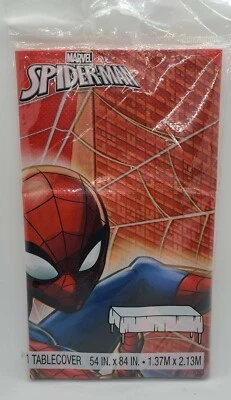 CUBIERTA DE MESA DE PLÁSTICO SPIDER-MAN MARVEL ~ Decoración de suministros para fiestas de cumpleaños Foto 1 de 2