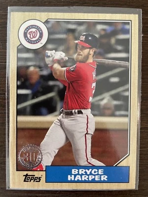 Bryce Harper 2017 Topps Update 30th 35th Anniversary 1987 Topps Insert # US87-1 - Image 1 of 2