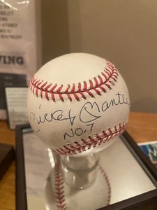 UDA Mickey Mantle NO.7 Signed OAL Baseball Upper Deck COA Authentic - Picture 1 of 8