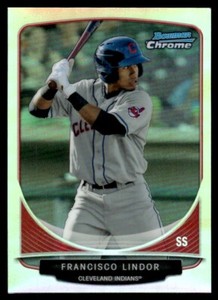 2013 Bowman Chrome Cream of the Crop Mini Refractors Francisco Lindor -