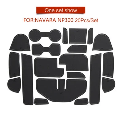 for Nissan Navara NP300 D23 2015-2019 Gate Slot Mat Door Groove Pad Cup Holder - Imagem 1 de 4