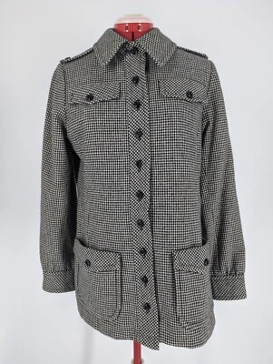 Chaqueta B Altman Co Vintage Años 70 Pata de Gallo Mod Cuello Disco 36" EE. UU. Foto 1 de 4