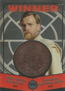Tarjeta Medallón de Bronce Star Wars Chrome Jedi vs Sith - "Obi-Wan Kenobi v Anakin" - Imagen 1 de 1