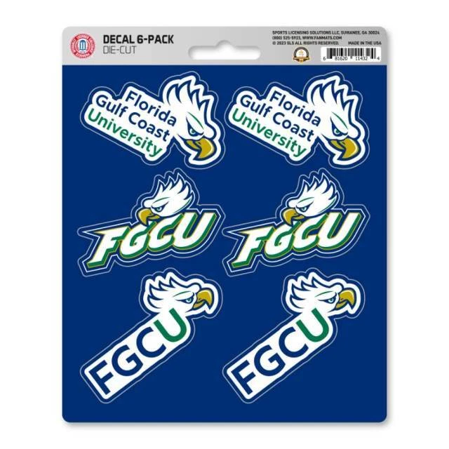 Florida Gulf Coast University Eagles - Set Of 6 Sticker Sheet - Image 1 of 1