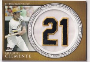 2012 TOPPS SERIES 1 ROBERTO CLEMENTE RETIRED NUMBER PATCH
