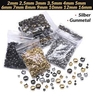 Ziernieten Halbkugel Nieten, Rund Nieten Rundnieten Spikes Nieten für Stoff Deko - Bild 1 von 31