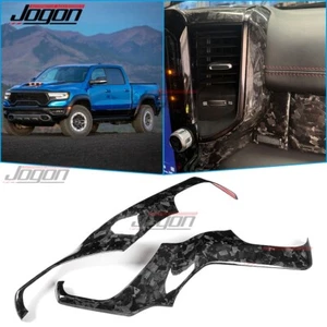 Forged Carbon Dashboard Navigation Side Panel Trims For Ram 1500 TRX RHO 2019-25 - Picture 1 of 14