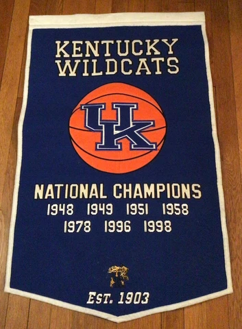 Kentucky Wildcats Banner Wool Winning Streak National Champions Basketball 1998 Cover