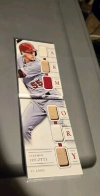 2016 National Treasures Armory Stephen Piscotty 6 patch relics booklet 2/25 Foto 1 de 3
