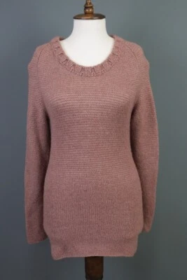 Vestido túnica suéter manga larga tejido lana rosa Burberry Brit talla XS Foto 1 de 4