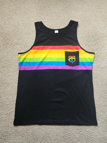 2022 Minnesota Twins TC L Large Pride Tank Top Shirt Unisex Adult Cover