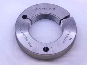 2 7/8 12 UN 2A ANELLO FILETTATO CALIBRO 2.875 2.8750 SOLO ANDARE P.D. = 2.8190 ISPEZIONE - Foto 1 di 2