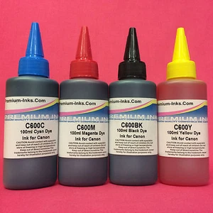 4X100ML BUTELKI UZUPEŁNIAJĄCE ATRAMENT DO DRUKARKI DO CANON PIXMA MG5750 MG5751 MG5752 MG5753 - Zdjęcie 1 z 4