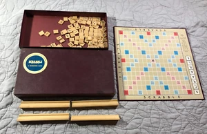 Vintage Scrabble Board Game Sel Right Selchow & Righter Complete 1953 - Picture 1 of 4