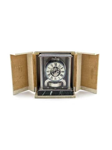 Rare JaegerLeCoultre Atmos Vendome (Empire / Directoire) silver Cover