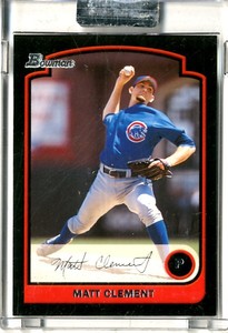 2003 Bowman Uncirculated Silver Chicago Cubs Baseball Card #136 Matt Clement/250