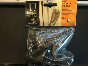 UMBRA HÖCKER RAFFHAKEN NICKEL VORHÄNGE MENGE 2 NEU IM PAKET - Bild 1 von 5