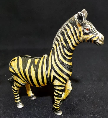 Rucinni Enameled Zebra Shaped Hinged Trinket Jewelry Box w/ Swarovski Crystals - image 1 of 4