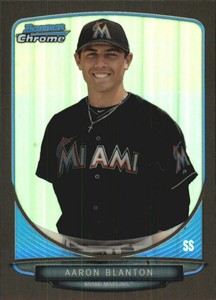 2013 Bowman Chrome Draft Draft Picks Black Refractors #BDPP70 Aaron Blanton/35