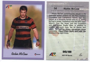 2020-21 All Sports #14 Richie McCaw 045/100 Purple Legends Rare Rugby - Bild 1 von 1
