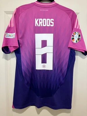 Detalle - Kroos #8 Hombre MEDIANO Adidas Alemania Visitante Euro Jersey Fanático Foto 1 de 4