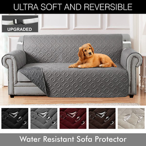 Sofa Slip Covers Quilted Throw Reversible Washable Pet Protector Couch Cover