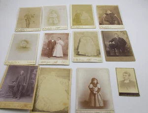 Lote Joplin Aurora Missouri CDV Gabinete Tarjeta Fotografías Hombres Mujeres Bebés Niños - Imagen 1 de 14