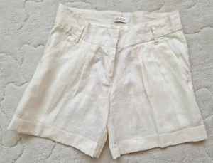 AT.P.CO - Damen Leinen Short / kurze Hose / Hosenrock - Beige - Gr. 38 / 40 - Bild 1 von 7