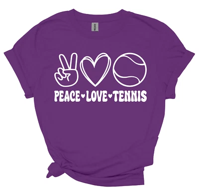 Camiseta Tenis Retro Niña "PEACE LOVE TENNIS" Jóvenes y Adultos Unisex Tallas Foto 1 de 4