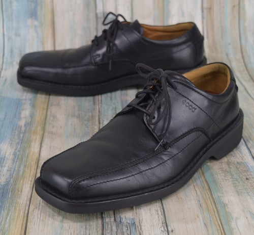 Oxford stringate Ecco Bike Toe taglia 42 da uomo taglia US 8 5 in pelle nera