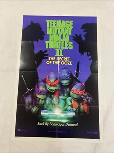 RARE 1991 TMNT II ORIGINAL NSS 27x41 D/S MOVIE POSTER NINJA TURTLES SECRET OOZE - Picture 1 of 7