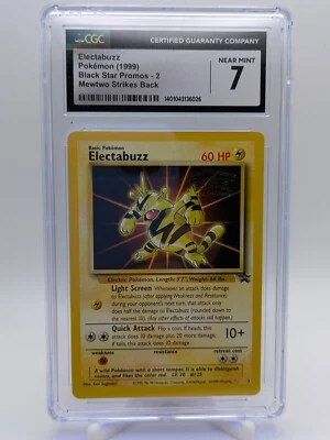 CGC 7 NEAR MINT Electabuzz #2 WB Movie WOTC Black Star PROMO Pokemon Card Graded - Image 1 of 3